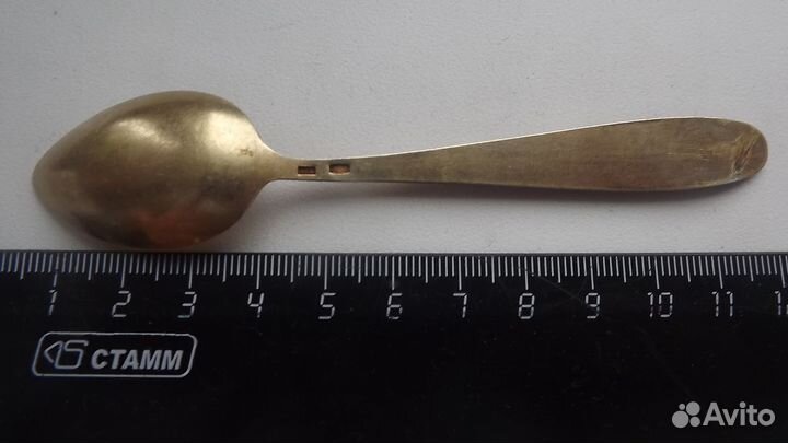 Ложечка 875пр.звезда эмаль позолота вес 15гр