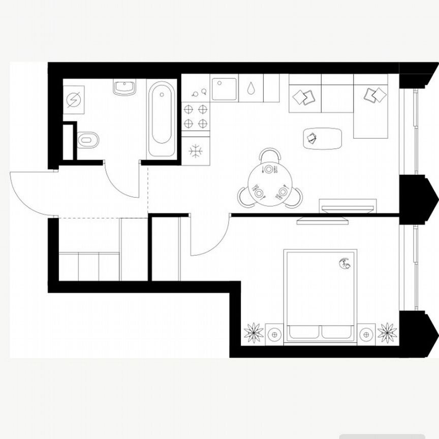 1-к. квартира, 34 м², 8/13 эт.