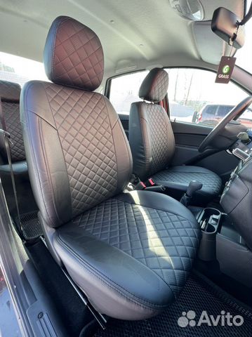 Авточехлы Лада Гранта ромб экокожа