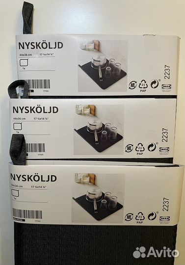 Ikea-коврик для сушки посуды nysköljd