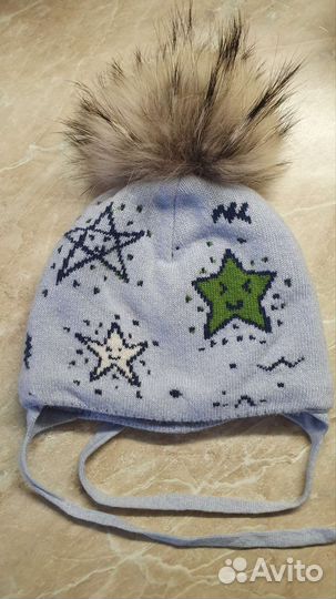 Шапка на мальчика 46 р зима