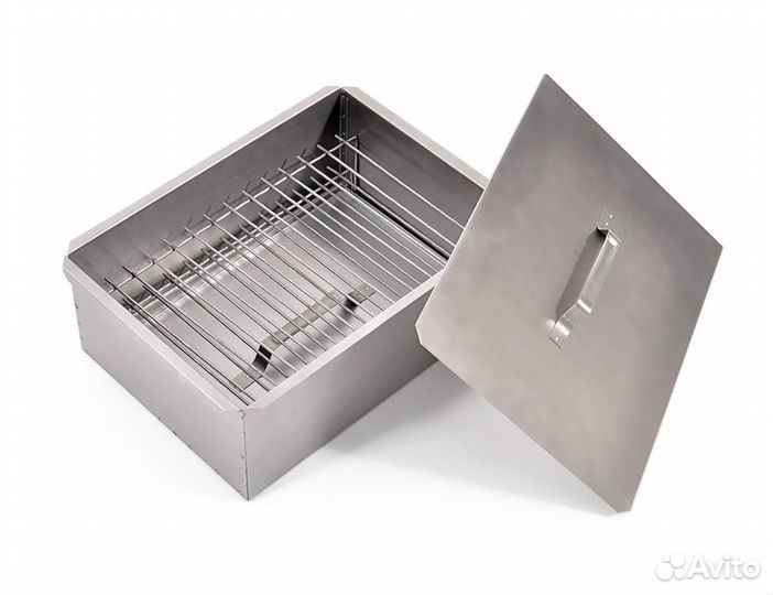 Коптильня кедр 380х280х170мм сталь 0,8мм новая