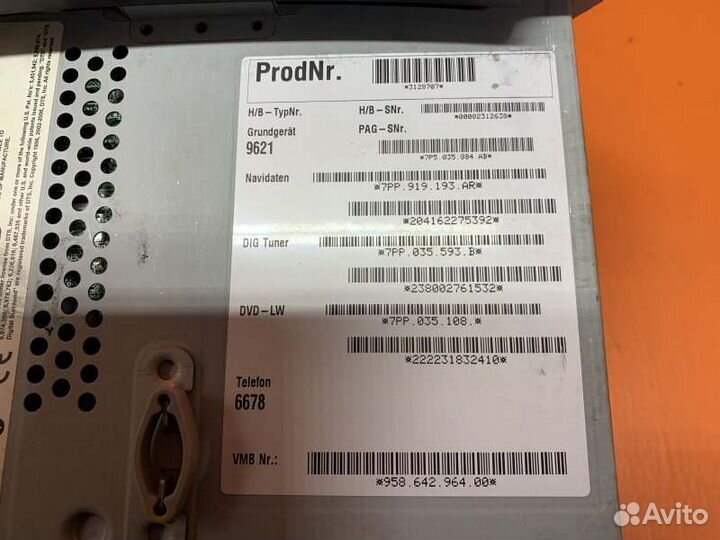 Магнитола Porsche Cayenne 958 4.8 2012