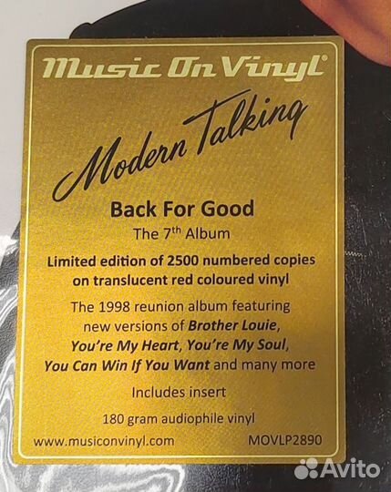 Modern Talking - Back for Good 2 LP