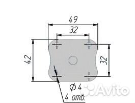 Опора декоративная ADJ7.060.GR H60+18мм графит