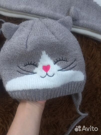 Шапка, шарф и варежки