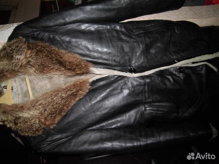 Зимняя куртка кожаная