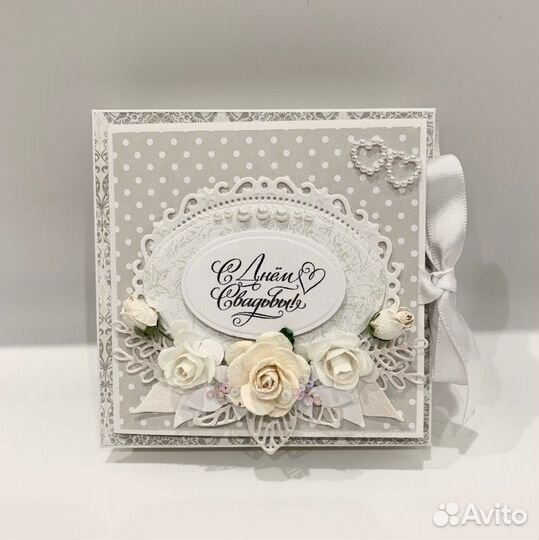 Свадебная коробочка в пастельных тонах