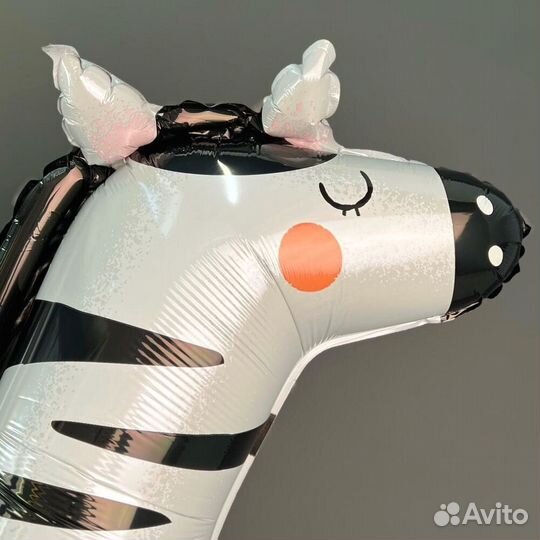 Шар воздушный гелиевый зебра