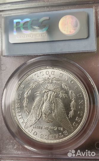 1880-S 1 Серебряный доллар Моргана слаб pcgs MS64