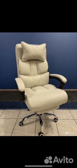 Офисное компьютерное кресло новое серое ткань