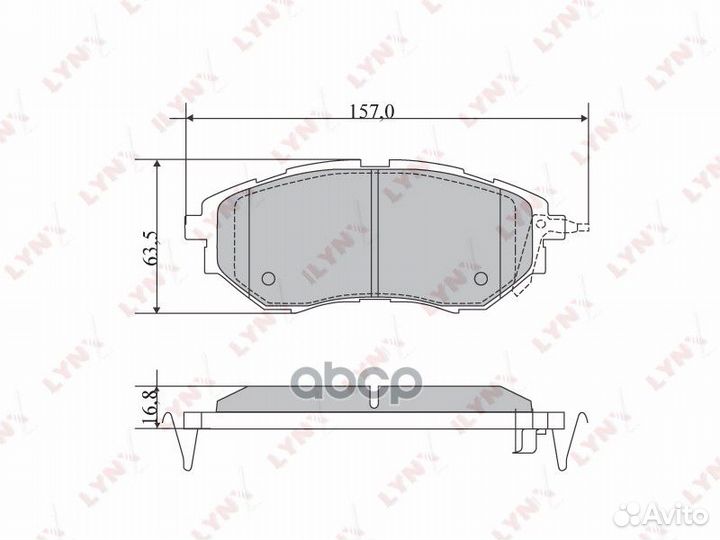 Колодки тормозные дисковые перед bd7111 LYN