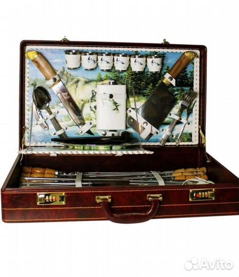 Набор для шашлыка. Подарочный. 47 предметов