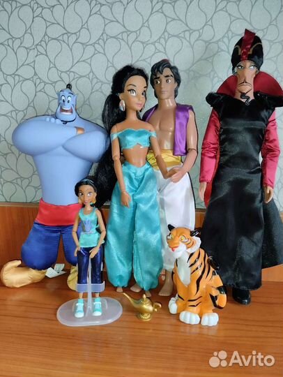 Жасмин, Аладдин, Джафар, Джин Дисней куклы