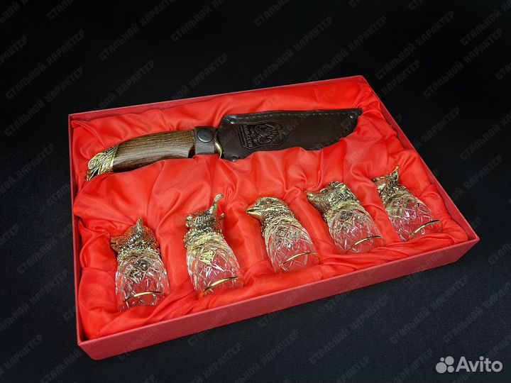 Подарочные наборы рюмок с ножом