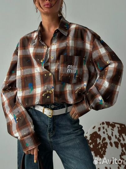 Шикарная Рубашка miu miu