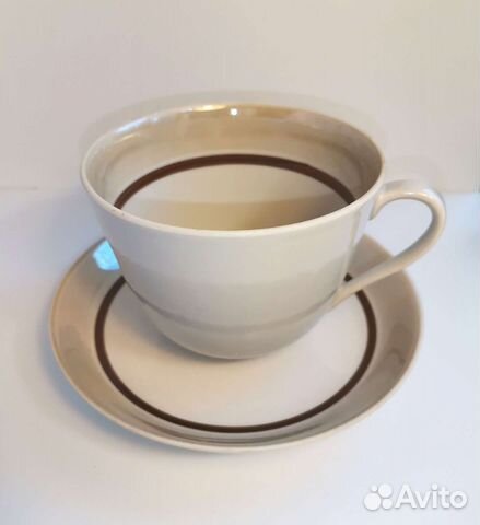 Большая чайная пара фарфор Дулево СССР