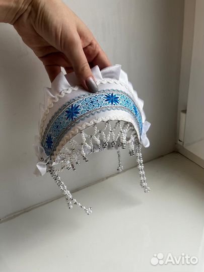 Кокошник для снегурочки детский
