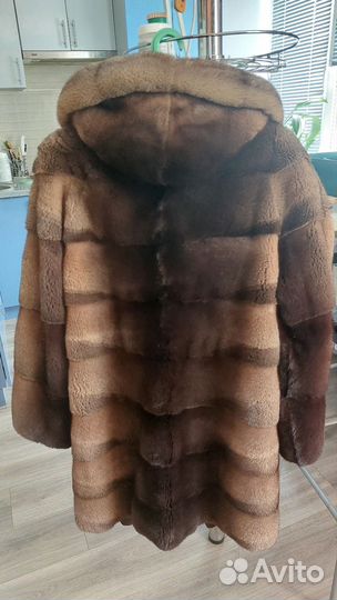 Шуба норковая с капюшоном 44 46
