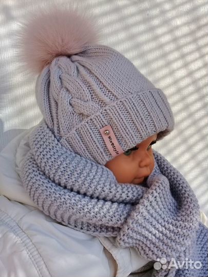 Шапка детская шапка шарф комплект