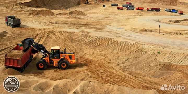 Песок Мытый, Карьерный, Сеяный, Речной, Пескогрунт