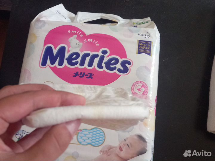 Подгузники merries 2 s