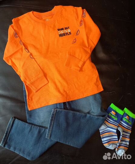 Лонгслив и джинсы Carter's на 2 года
