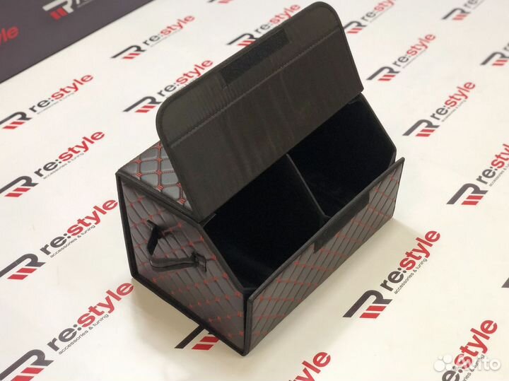 Органайзер средний Черный с красной строчкой