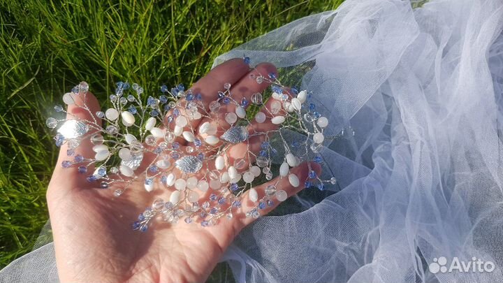 Веточка в свадебную прическу