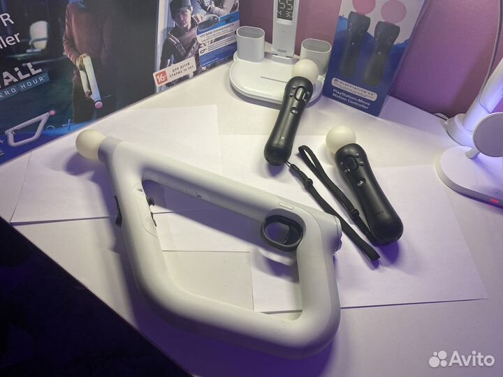 PS vr + PS Aim Controller + PS Move + игры