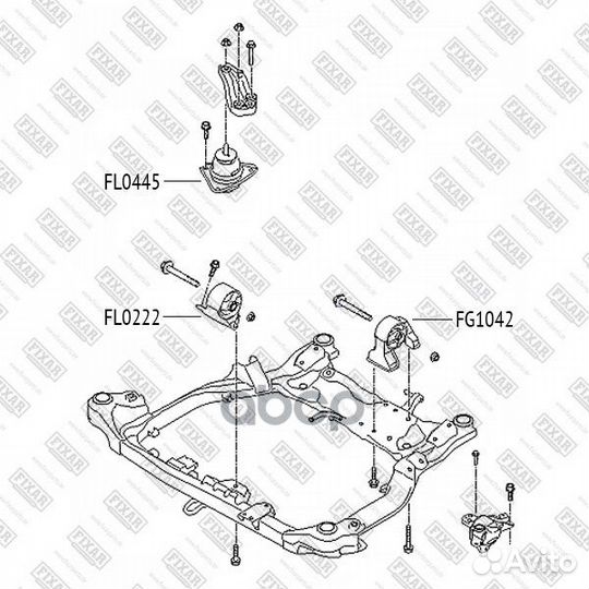 Сайлентблок задней подушки двигателя hyundai I3