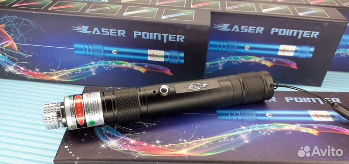 Супер мощный Зелёный Лазер Огонь