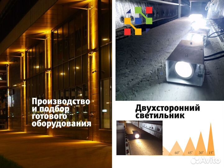 Светильник фасадный двусторонний cube D155