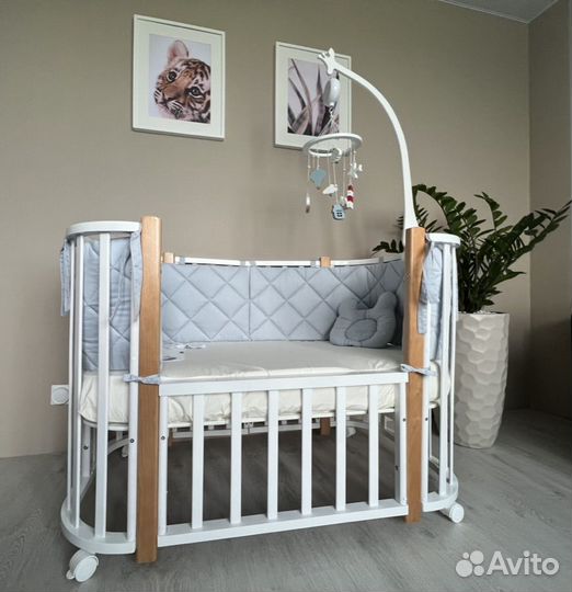 Кроватка-трансформер детская Лисенок Santorini 5в1