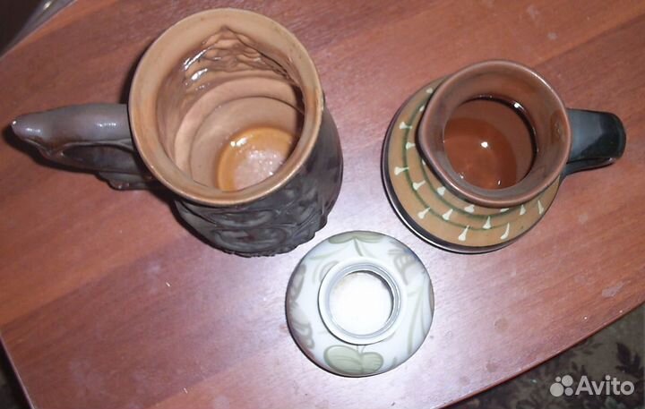 Кувшины СССР (2 глиняных+1 фаянс)