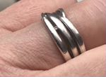 Серебряное кольцо с бриллиантом Италия