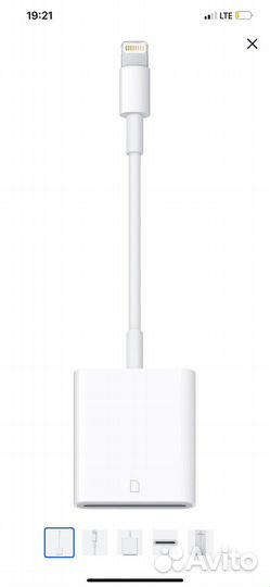 Адаптер Apple Lightning для чтения SD карт