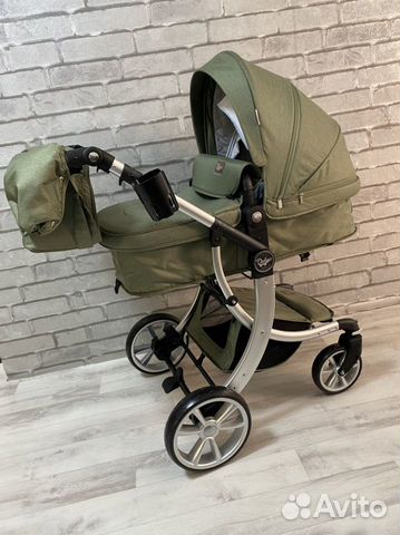 Коляска 2в1 Dalux, luxmom, Darex (хаки )