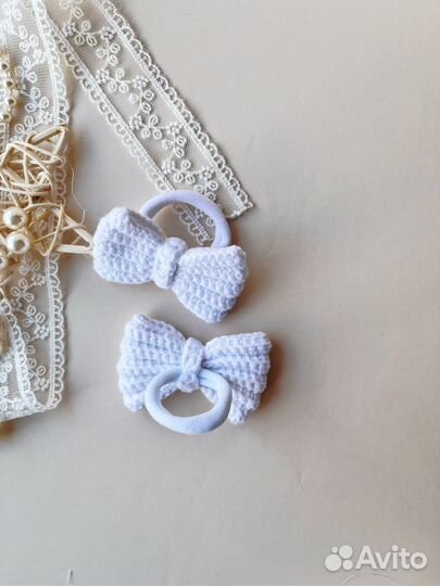 Бантики для волос на резинках