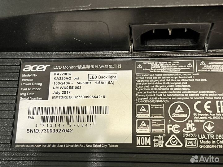 Монитор Acer ka 220hq