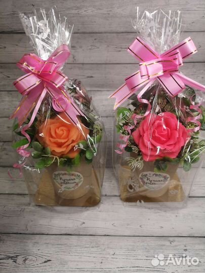 Розы из мыла