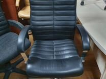 Кресло orion steel chrome кожа черная