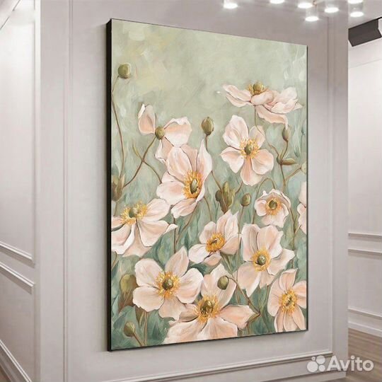 Красивая картина маслом Цветы Живопись