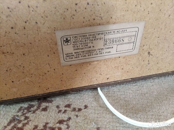 Музыкальные колонки 15ас 221