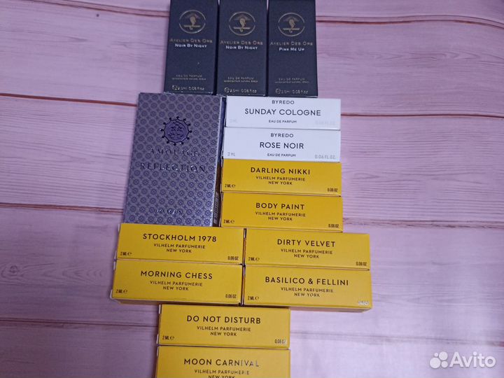 Селектив Byredo, Amouage, Vilhelm, Memo