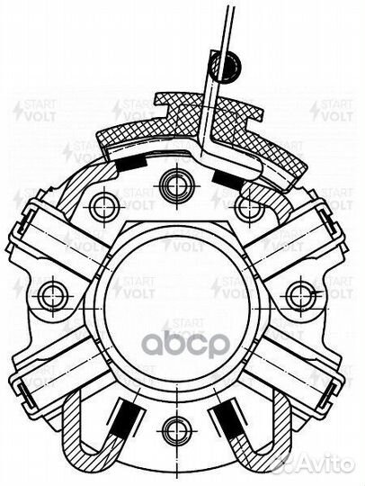 Щеточный узел стартера LADA 2110/2112 vbs0111 S