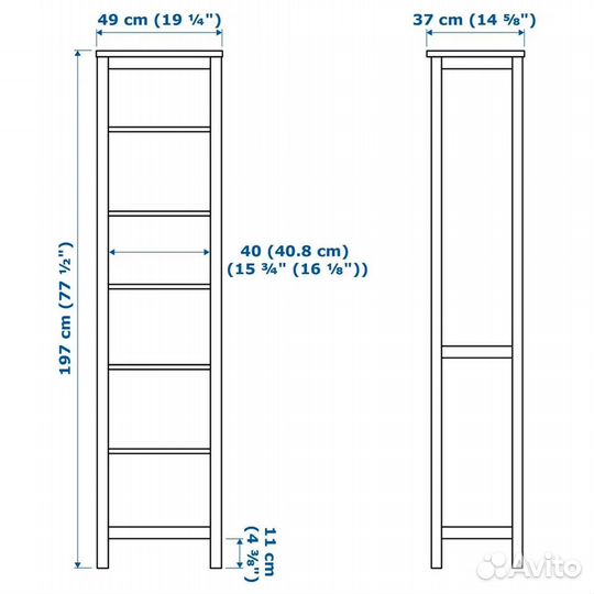 Шкаф витрина IKEA хемнес