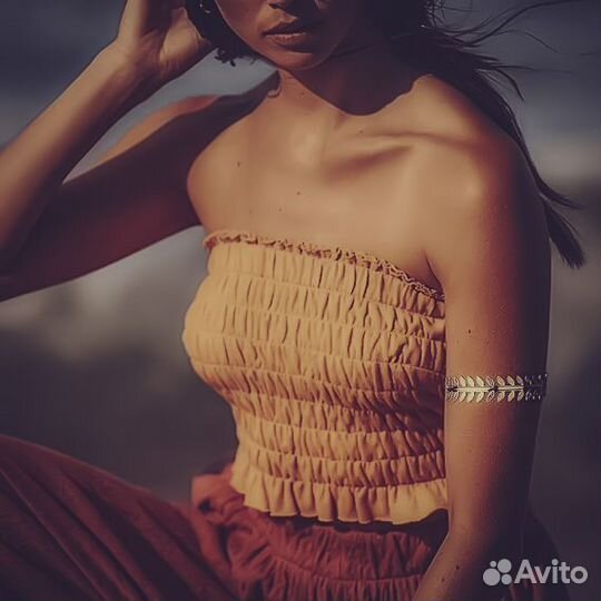 Браслет на плечо и слейв клипсы кисточки