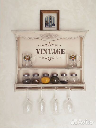 Полка навесная в стиле прованс