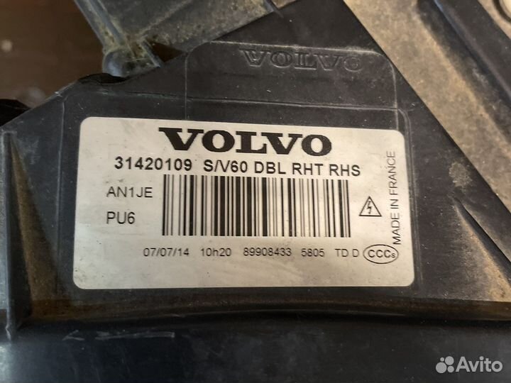 Фара правая биксенон на Volvo S60 с 2013-2017 год